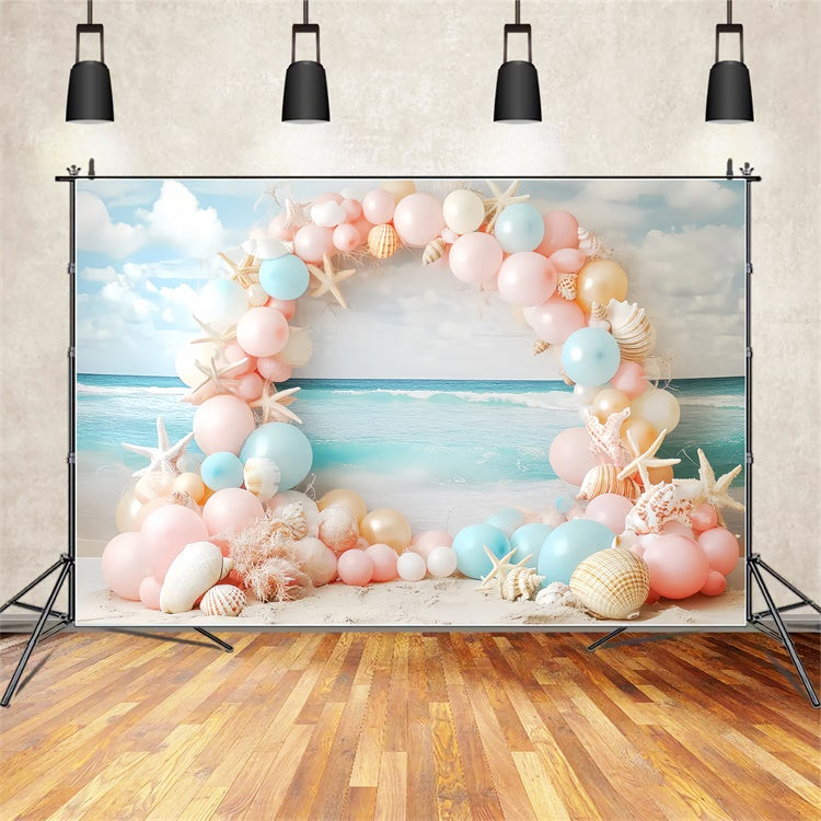 Toile de fond Enfants Fantaisie Ballon Plage CSH5-260