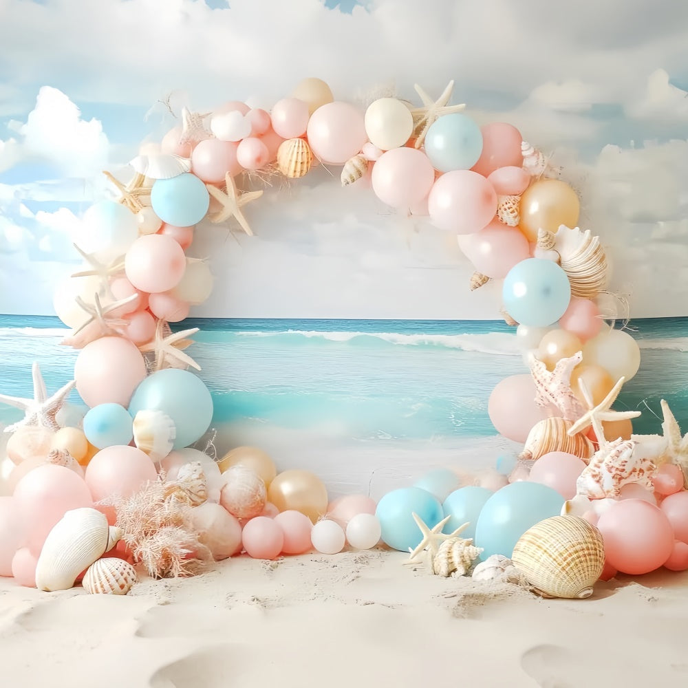 Toile de fond Enfants Fantaisie Ballon Plage CSH5-260