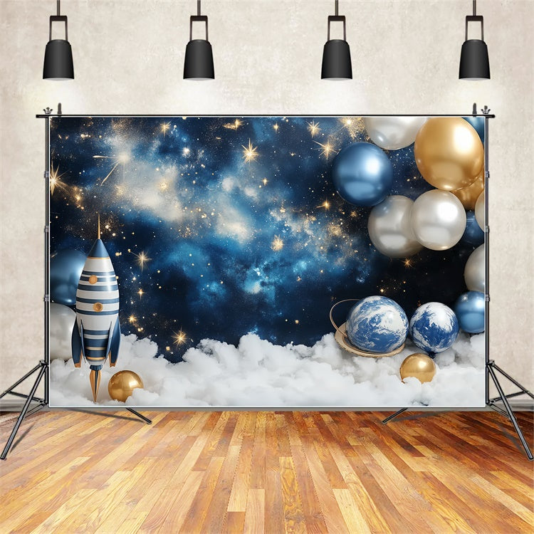 Toile de fond Photographie Nouveau-né Explorateur Galaxie Bébé CSH5-264