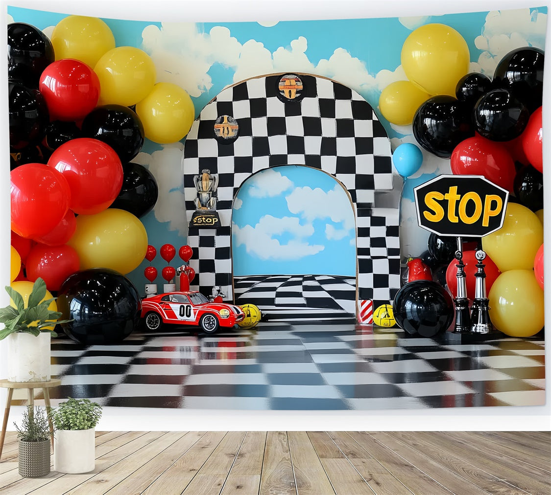 Toile de fond Photo Enfants Fête Ballon Speedway CSH5-271