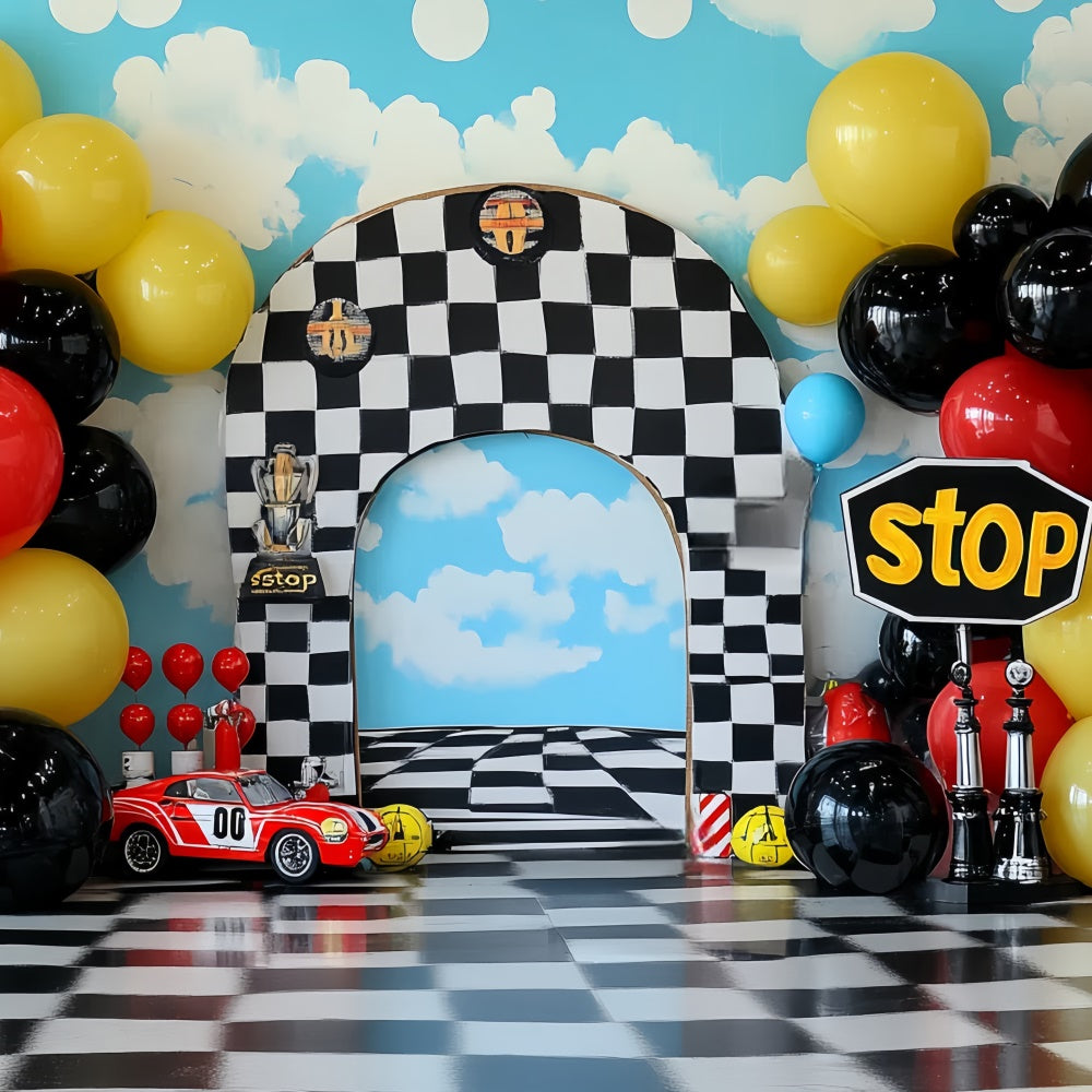 Toile de fond Photo Enfants Fête Ballon Speedway CSH5-271