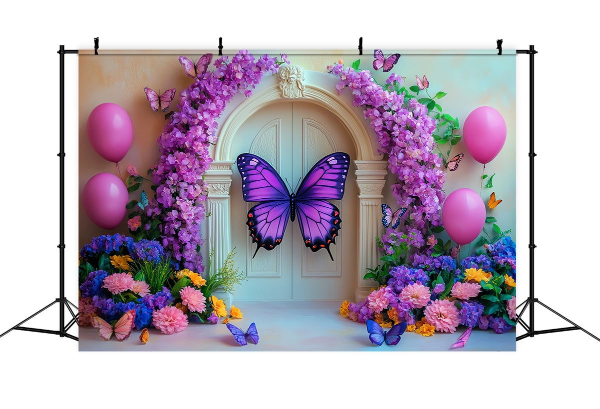 Toile de fond Papillons Porte Jardin Papillon Enfants CSH5-276