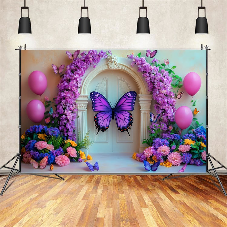 Toile de fond Papillons Porte Jardin Papillon Enfants CSH5-276