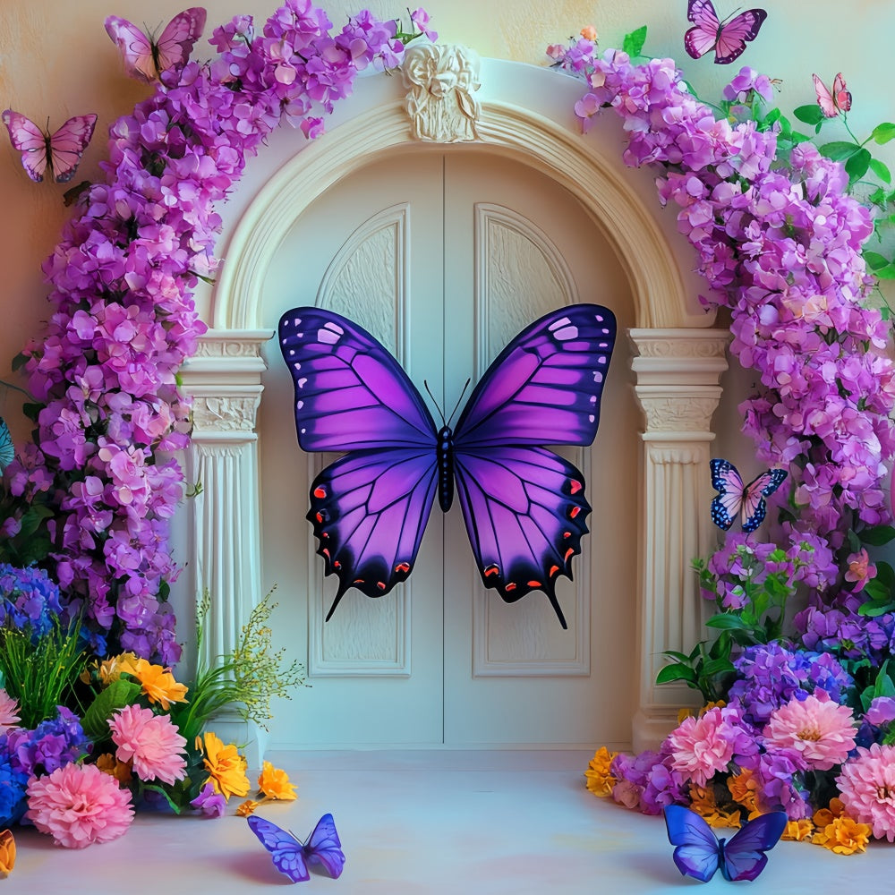 Toile de fond Papillons Porte Jardin Papillon Enfants CSH5-276