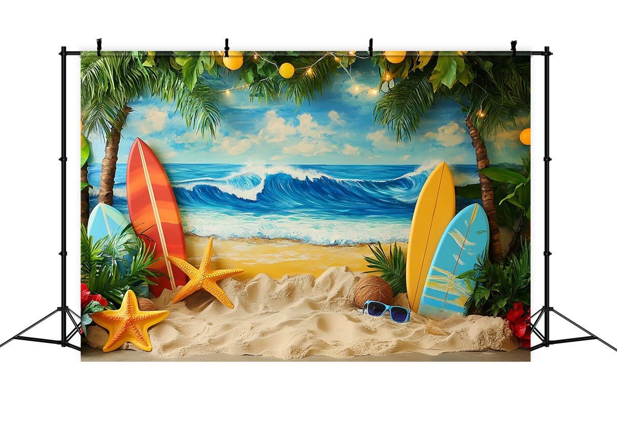 Toile de fond Enfants Paradis Vague Tropicale CSH5-281