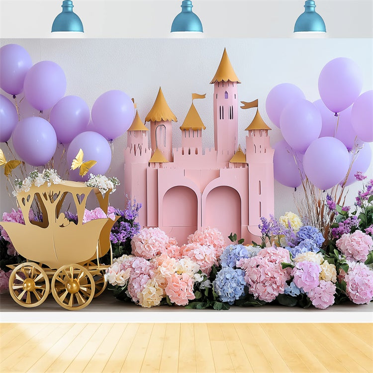 Toile de fond Château Palais Fleur Rosée Enfants CSH5-289