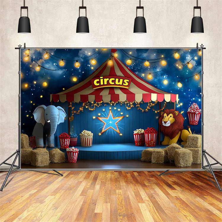 Toile de fond Cirque Étoile Nuit Cirque Enfants CSH5-296