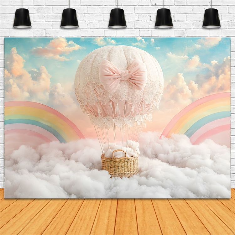 Toile de fond Enfants Voyage Ballon Nuage Arc-en-Ciel CSH5-298