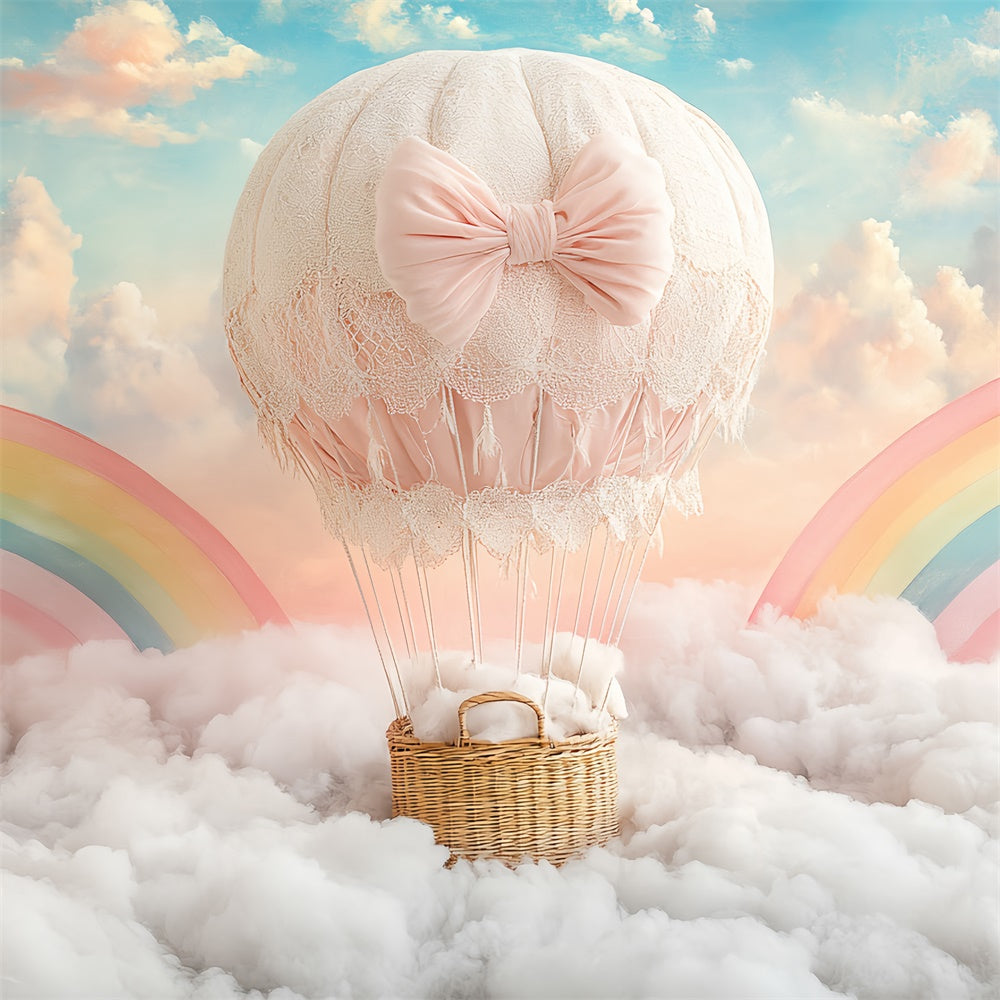 Toile de fond Enfants Voyage Ballon Nuage Arc-en-Ciel CSH5-298