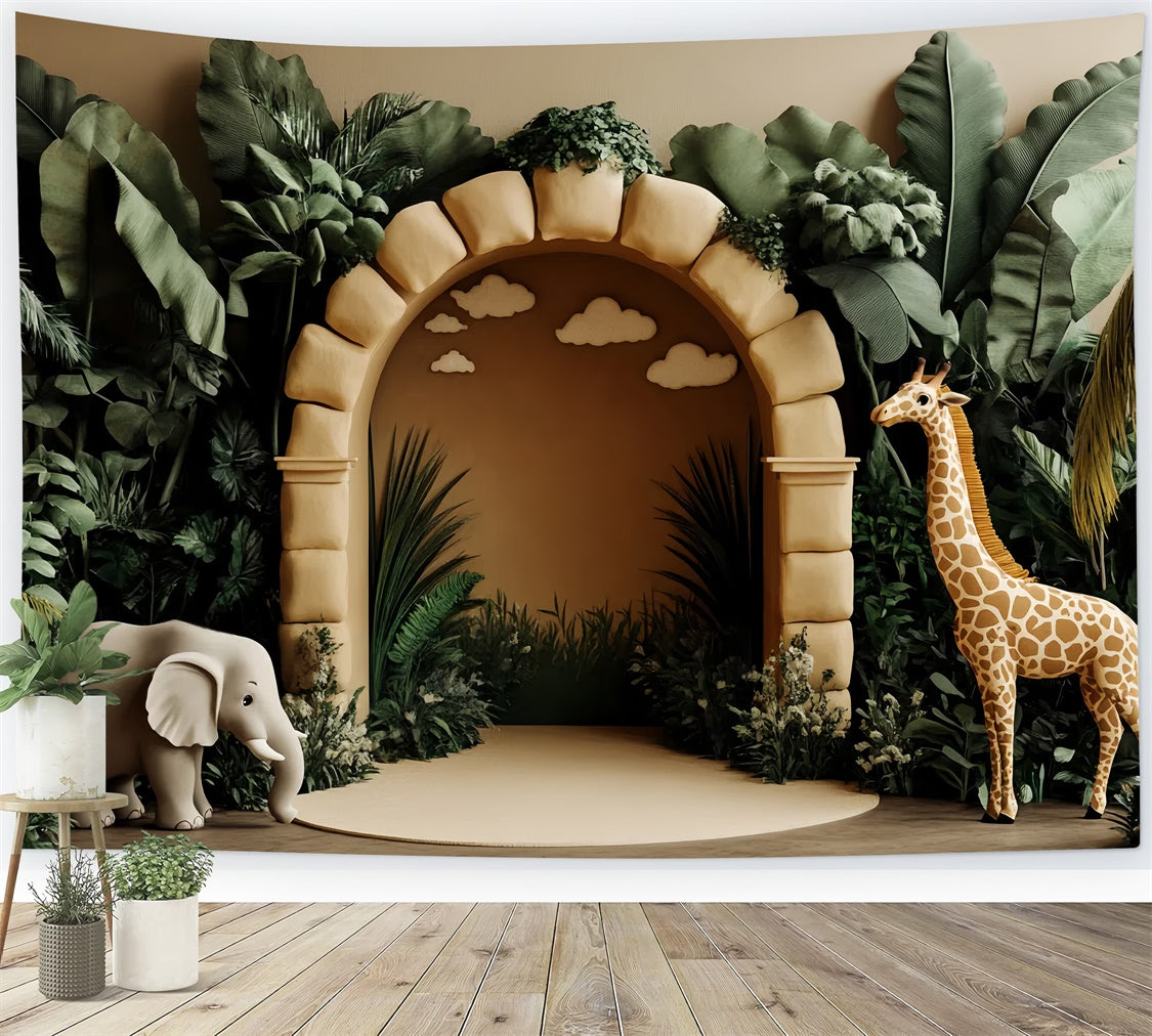 Toile de fond Photographie Enfants Arche Safari Forêt CSH5-307