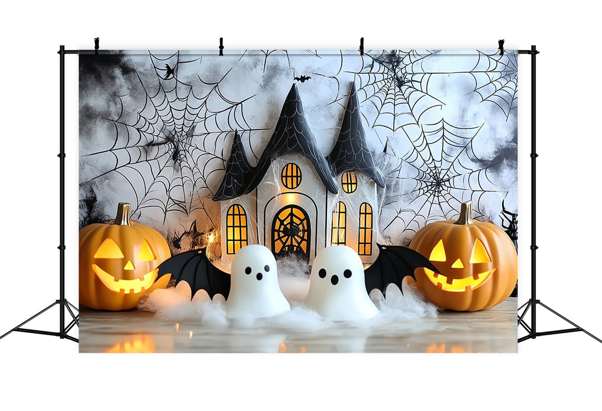 Toile de fond Halloween Maison Citrouille Lumineuse Enfants CSH5-311