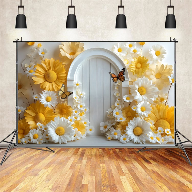 Toile de fond Enfants Porte Marguerite Jaune Délice CSH5-312
