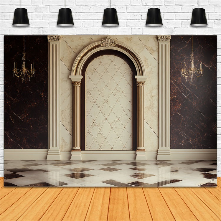 Toile de fond Photo Fête des Pères Arche Marbre Beige CSH5-32