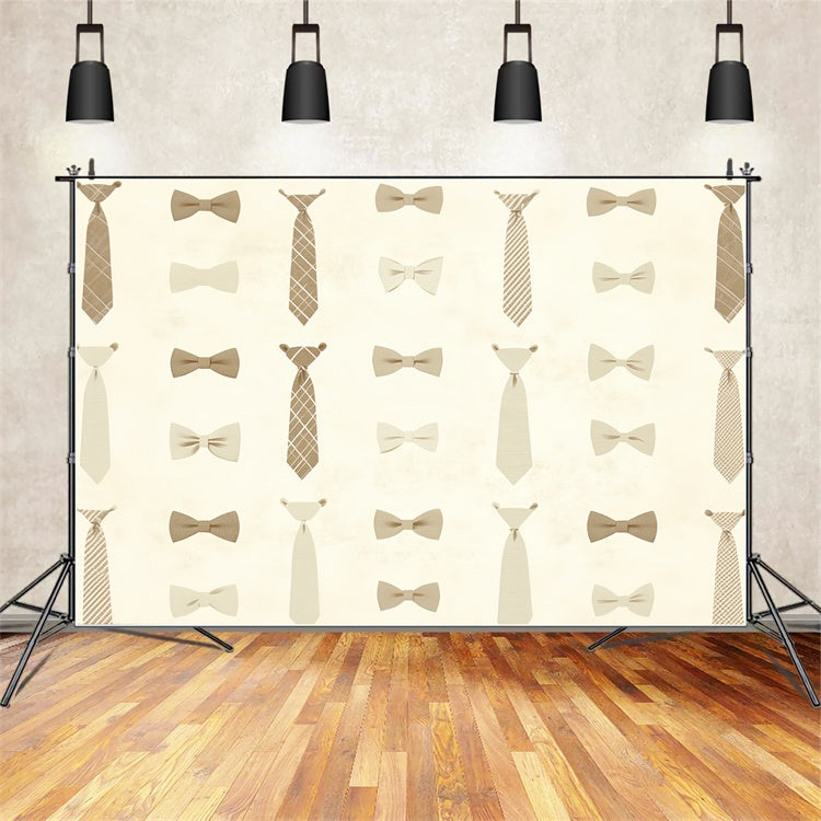 Toile de fond Fête des Pères Motif Cravate Beige CSH5-35