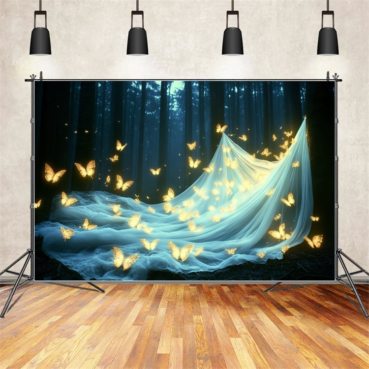 Toile de fond Été Forêt Étincelante Papillons CSH5-85