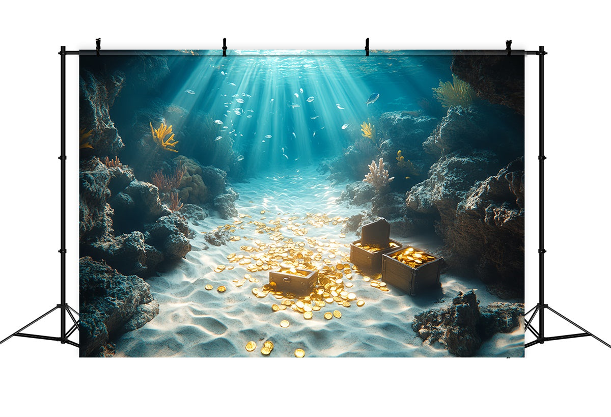 Toile de fond Sous-Marine Pièces Corail Magiques Été CSH5-95