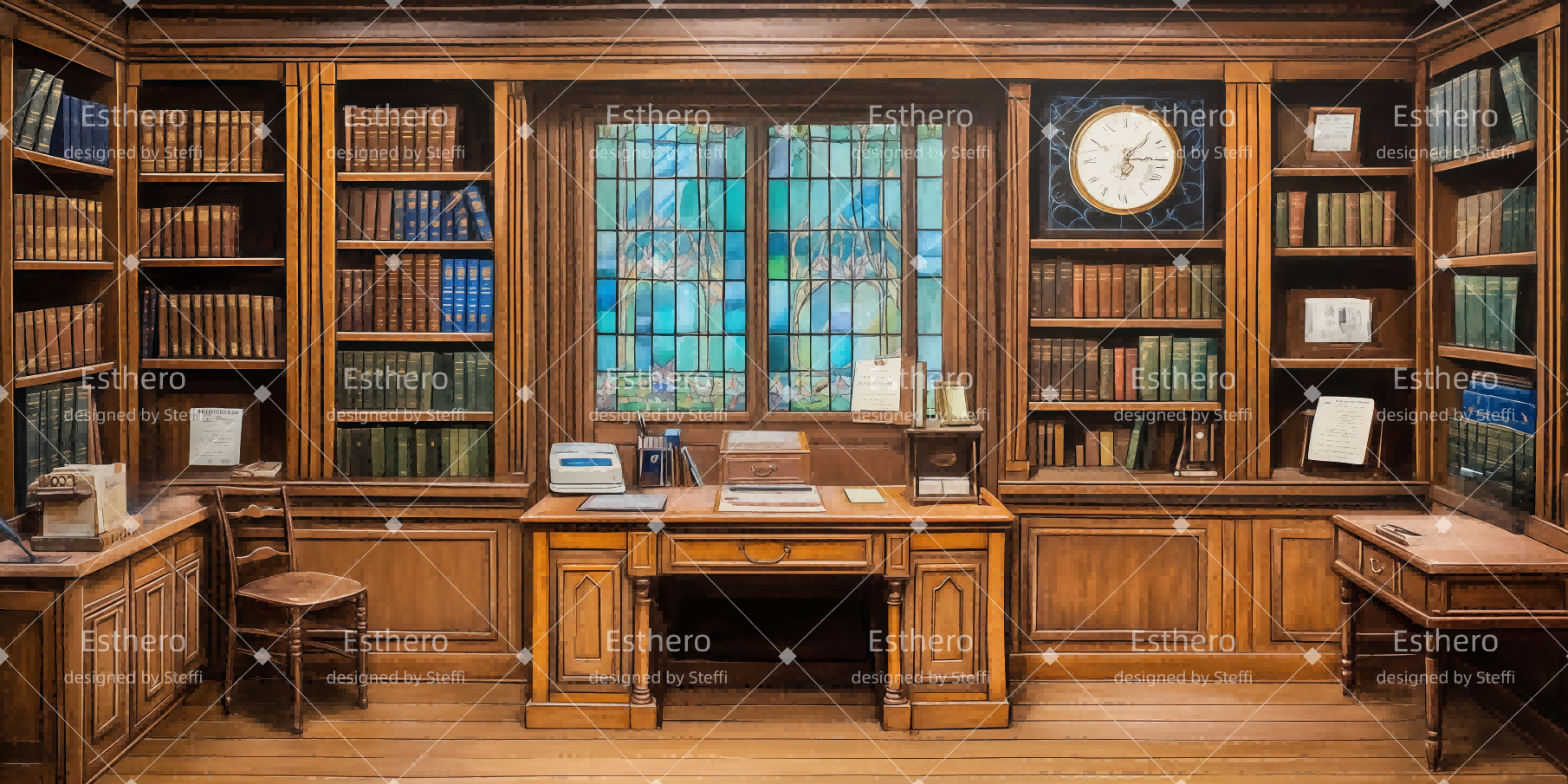 Fond de Scène Bureau de Banque CSH510-T74