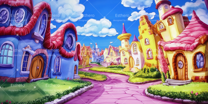 Fond de Scène Personnalisé Rue De Whoville CSH511-T12