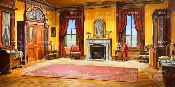 Fond de Scène Intérieur Rétro CSH511-T53