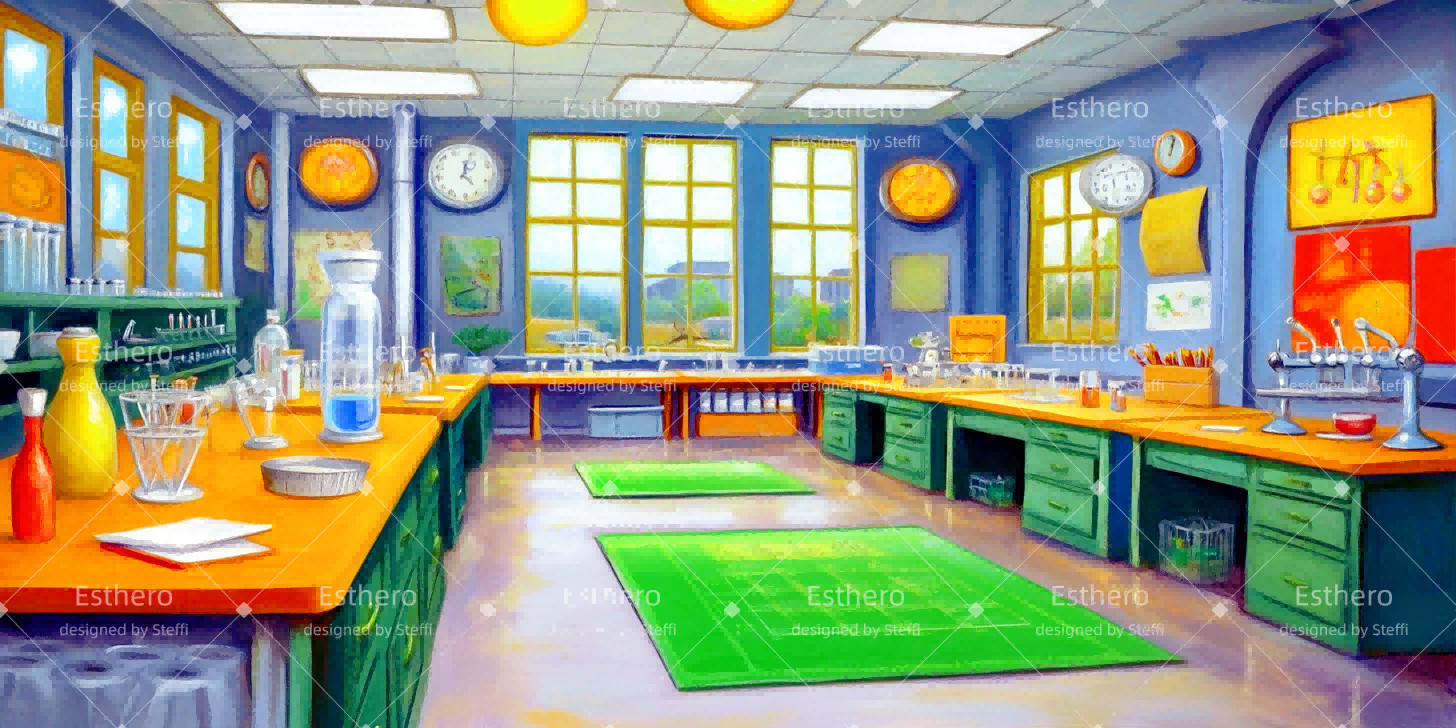 Fond de Scène Personnalisé Salle De Classe Scientifique CSH511-T67