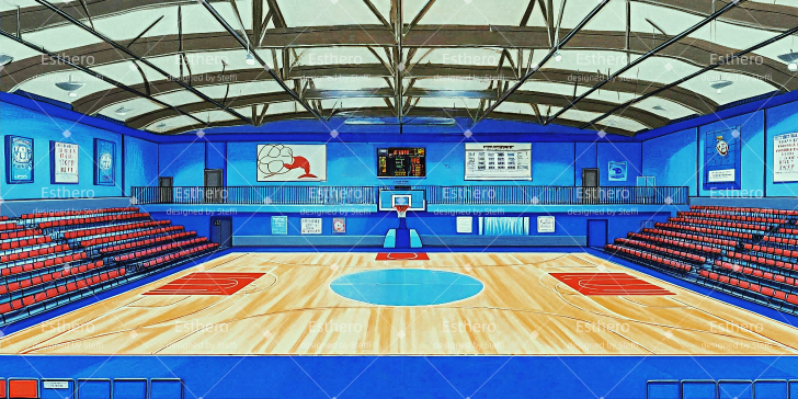 Toile de fond Theatre Salle D’Entraînement Intérieure CSH511-T70