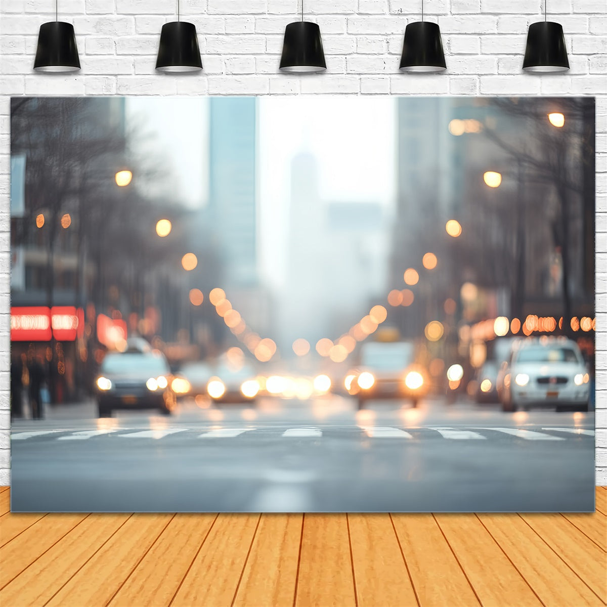 Toile de Fond Photo de Tête Lumières Urbaines Bokeh CSH57-1