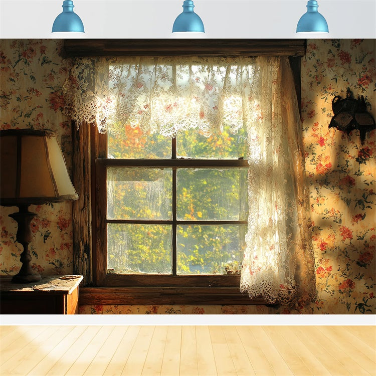 Toile de fond Vintage Studio Fenêtre Dentelle Après-midi CSH57-117