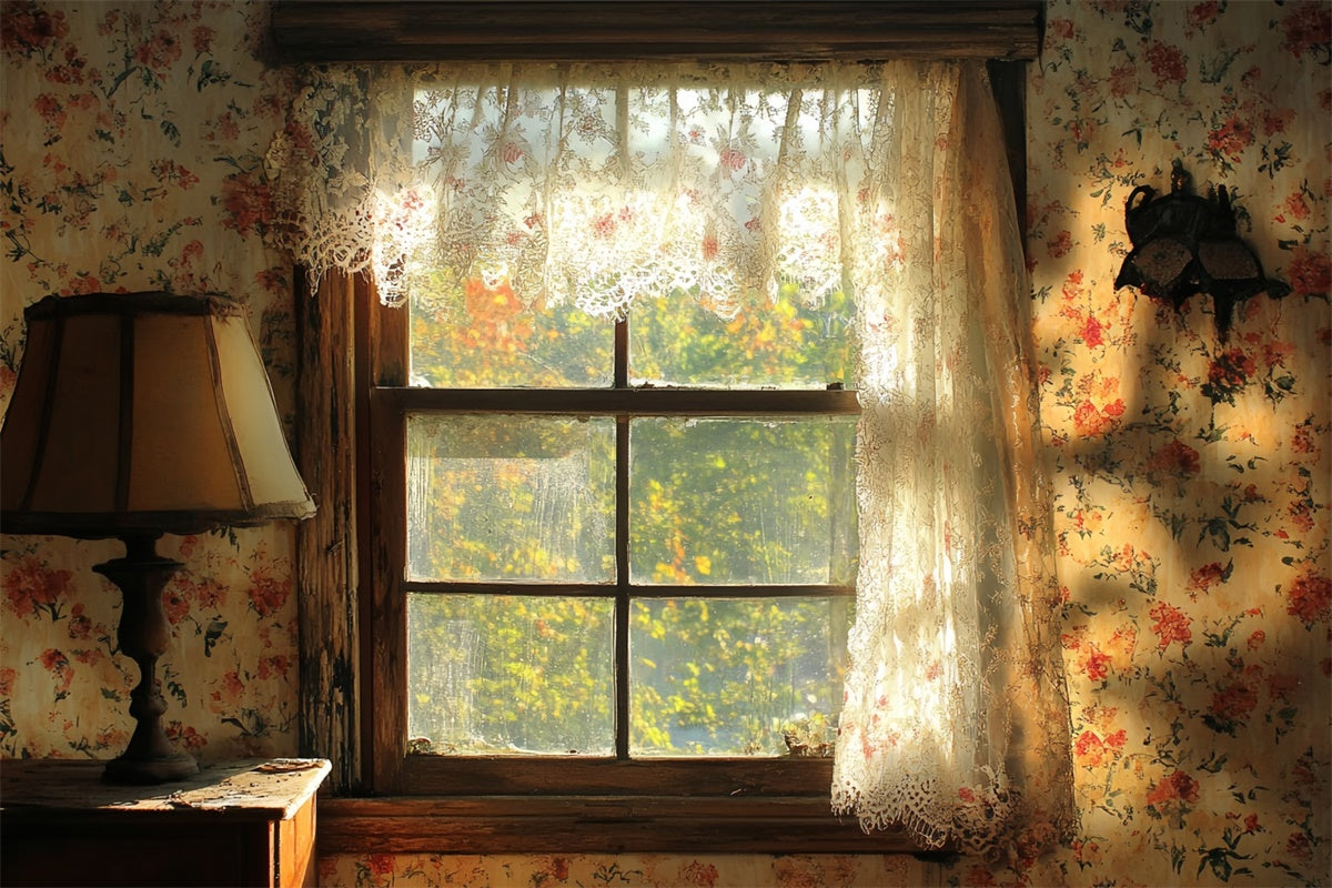 Toile de fond Vintage Studio Fenêtre Dentelle Après-midi CSH57-117