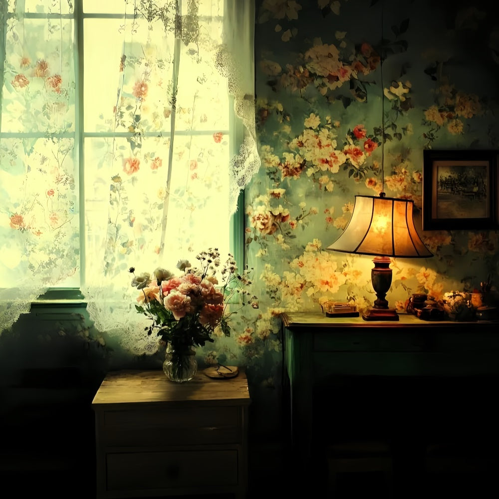 Toile de fond Vintage Classique Soirée Florale CSH57-118