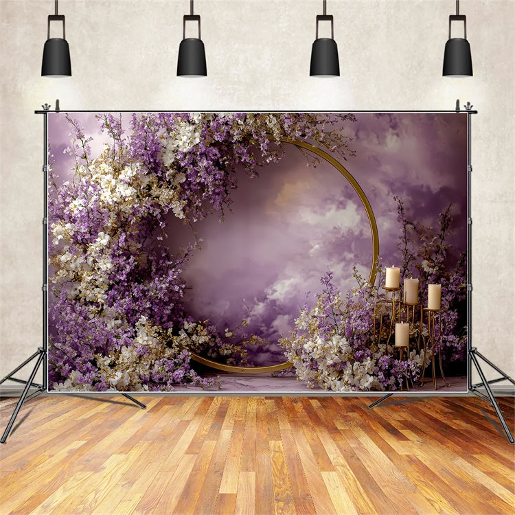 Toile de fond Vintage Crépuscule Fleurs Bougie CSH57-124