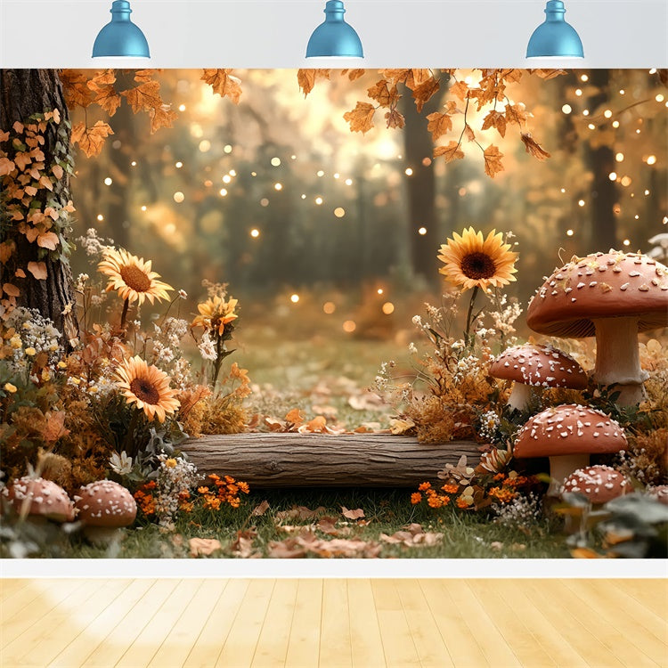 Toile de fond Forêt Automne Coin Tournesol CSH57-156