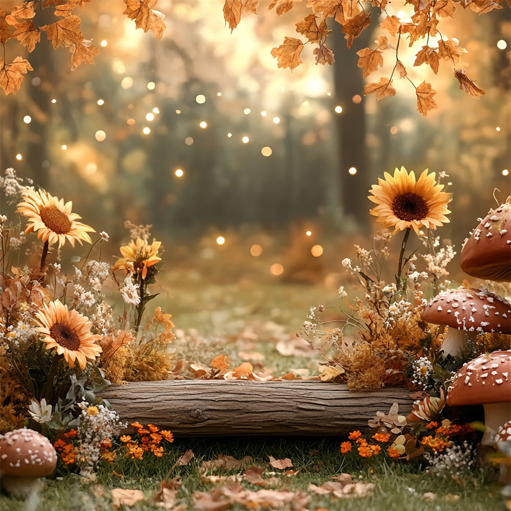 Toile de fond Forêt Automne Coin Tournesol CSH57-156