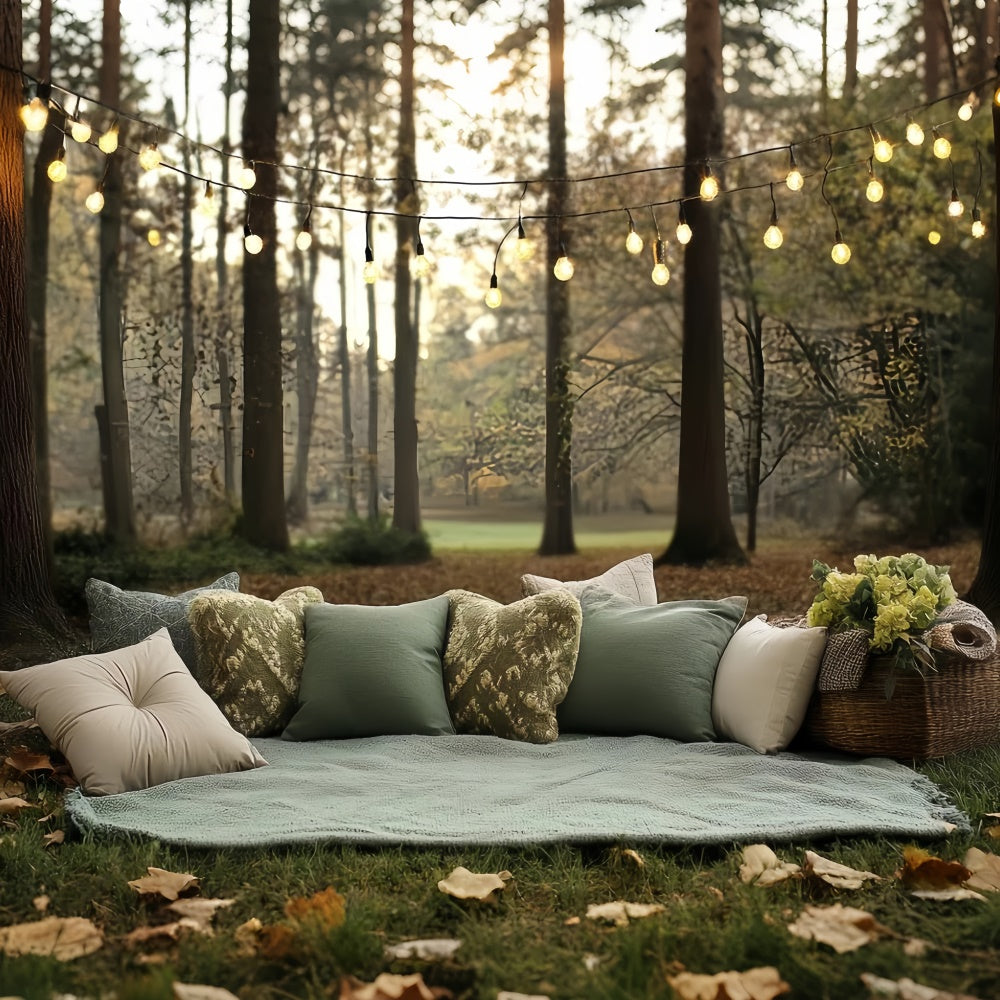 Toile de fond Forêt Pique-Nique Crépuscule Mise en Place CSH57-165