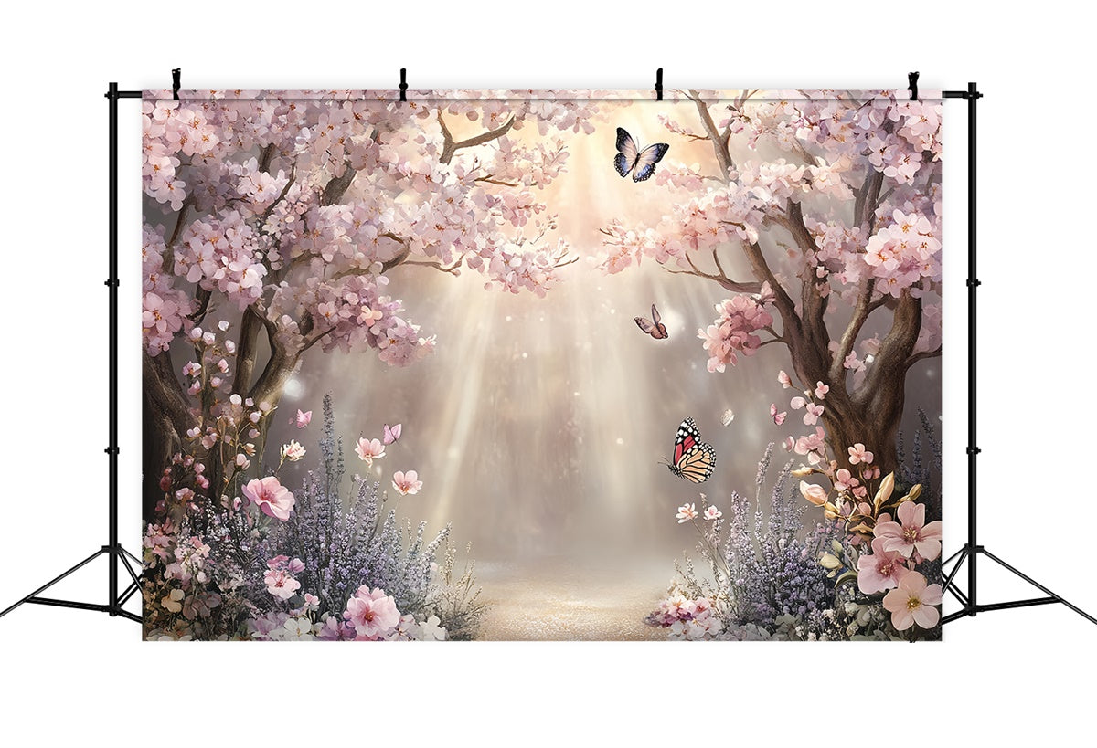 Toile de fond Forêt Photographie Lueur Fleurs Cerisier CSH57-167
