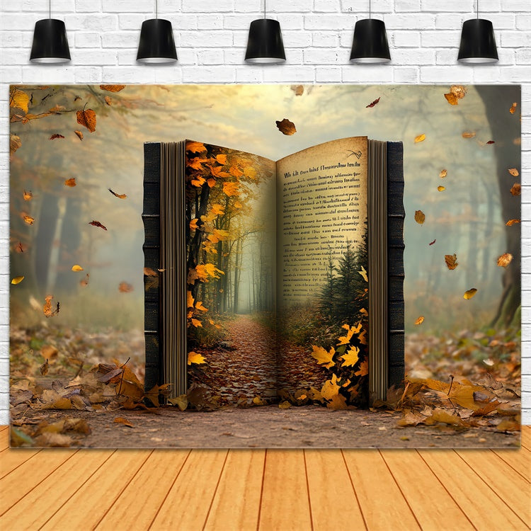 Toile de fond Automne Feuilles Forêt Enchantée Conte CSH57-182