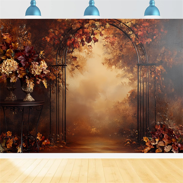 Toile de fond Photo Automne Romance Arceau Fer CSH57-185