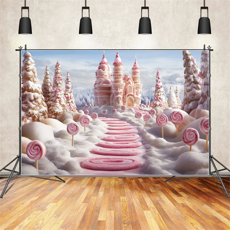 Toile de fond Hiver Château d’Hiver Sucre d’Orge CSH57-208
