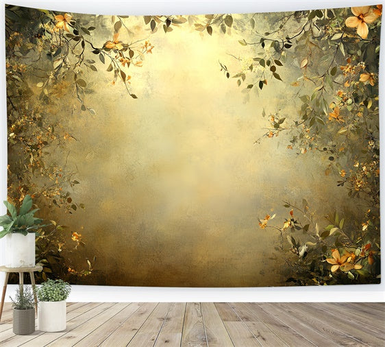 Toile de fond Beaux-Arts Cadre Vintage en Fleurs Tissu CSH57-256