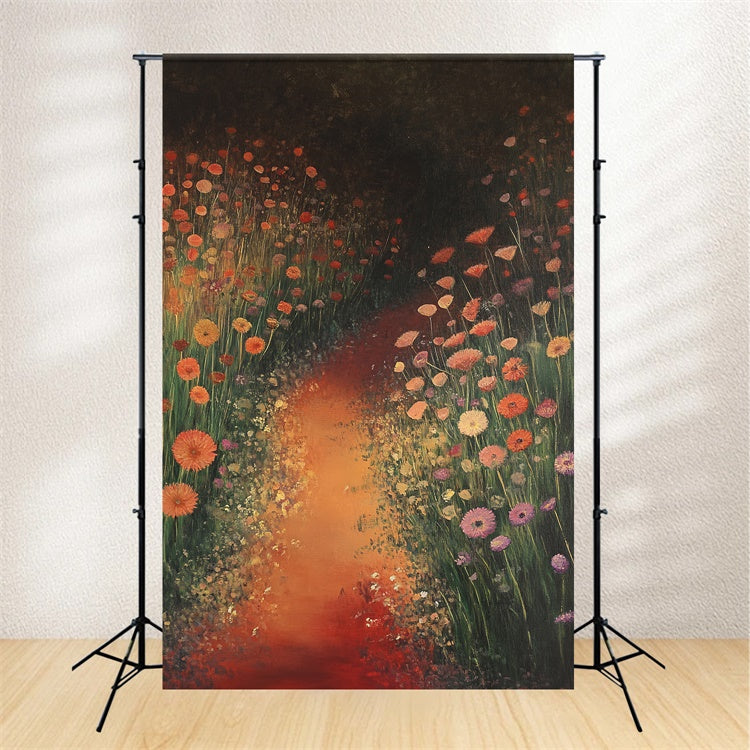 Toile de fond Peinture Sentier Fleur Rêverie Vidéo CSH57-262