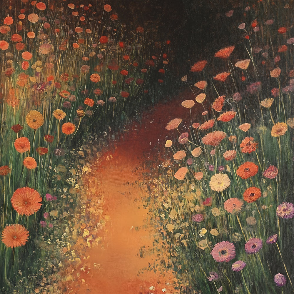 Toile de fond Peinture Sentier Fleur Rêverie Vidéo CSH57-262