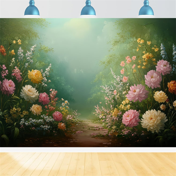 Toile de fond Beaux-Arts Chemin Jardin Secret Magnifique CSH57-266