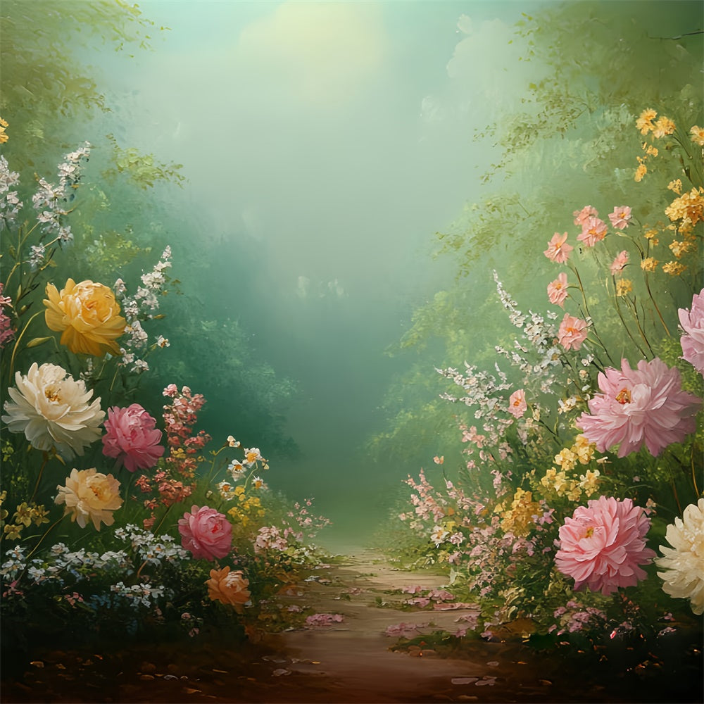 Toile de fond Beaux-Arts Chemin Jardin Secret Magnifique CSH57-266