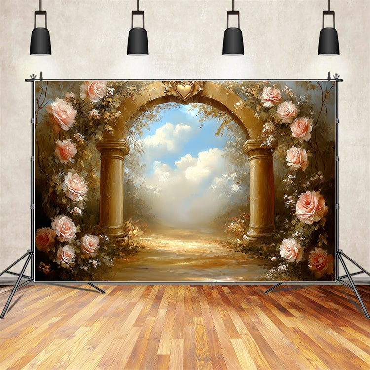 Toile de fond Beaux-Arts Arche de Roses Rêve Magnifique CSH57-269