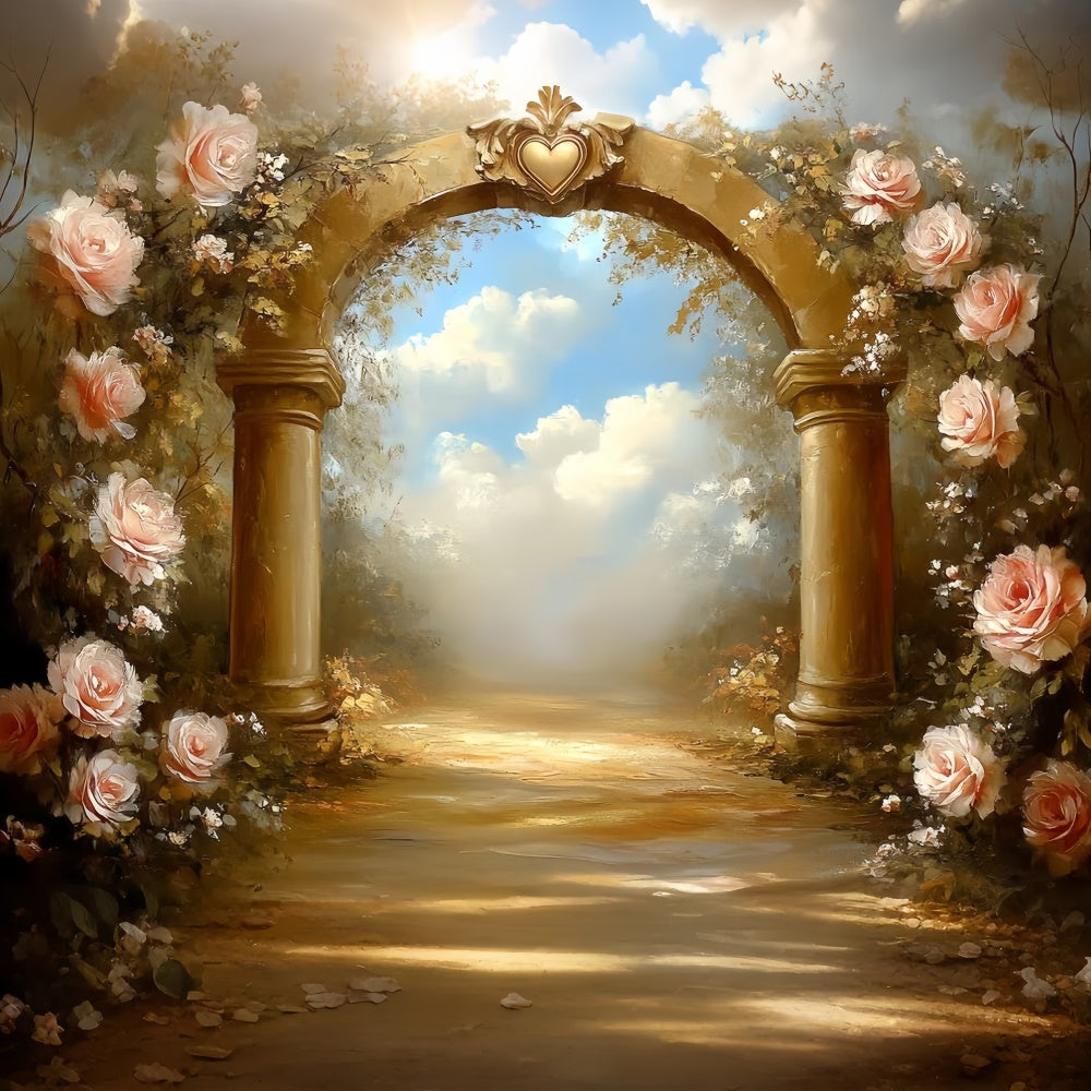 Toile de fond Beaux-Arts Arche de Roses Rêve Magnifique CSH57-269
