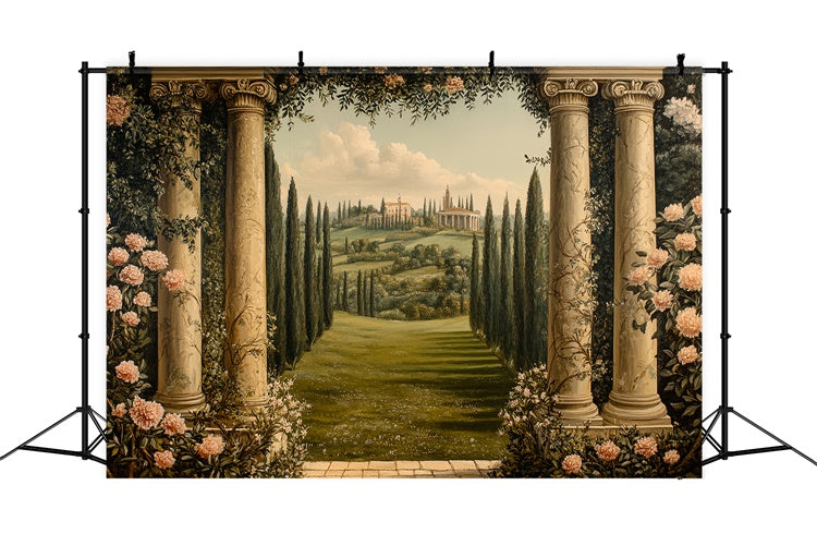 Toile de fond Beaux-Arts Vue Jardin Royal Magnifique CSH57-279