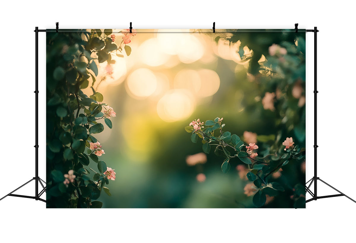 Toile de Fond Photo de Tête Jardin Fleuri au Coucher du Soleil CSH57-3