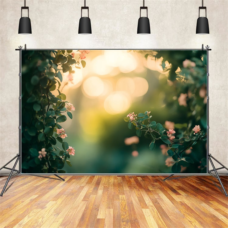 Toile de Fond Photo de Tête Jardin Fleuri au Coucher du Soleil CSH57-3