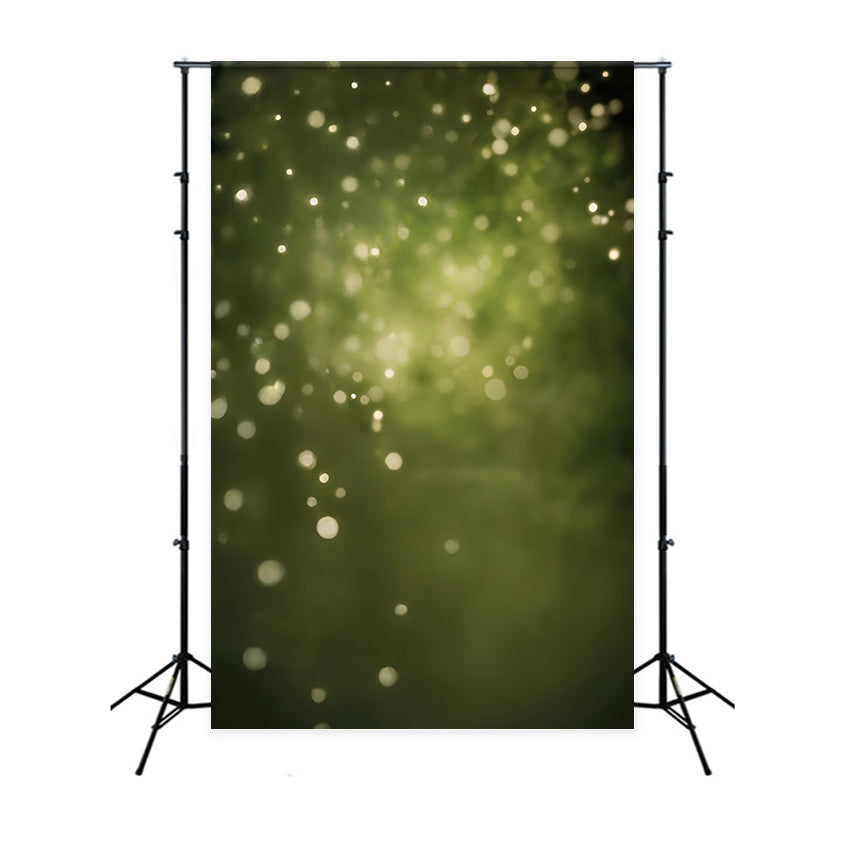 Toile de Fond Verte Olive Brume Forestière Bokeh CSH57-30