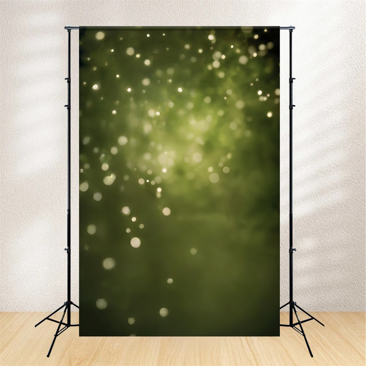 Toile de Fond Verte Olive Brume Forestière Bokeh CSH57-30