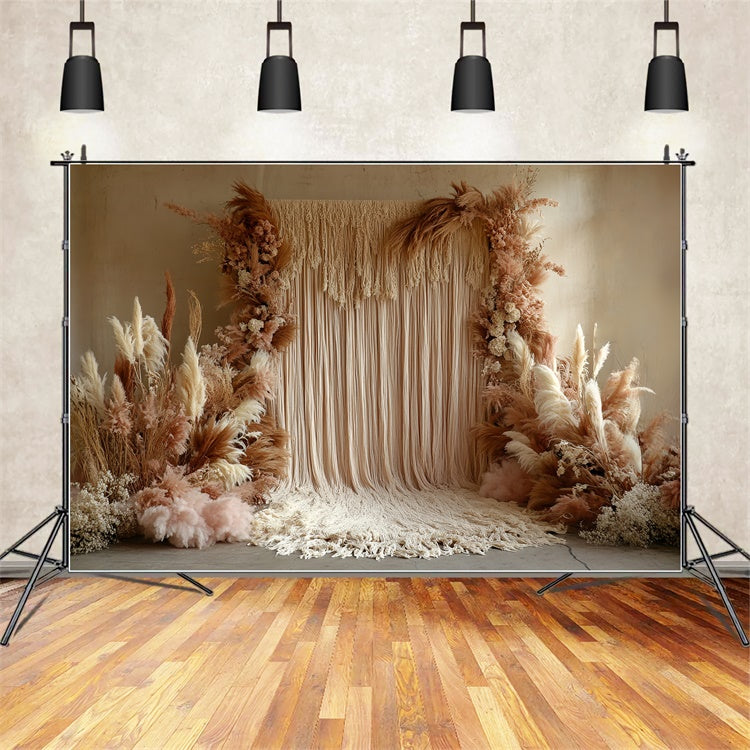 Toile de fond photo bohème Pampas Franges Douces CSH57-307